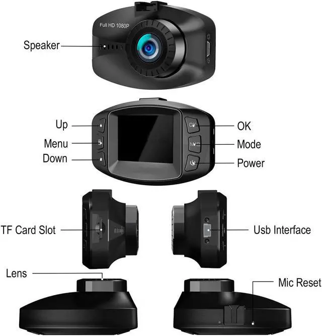 Alt view image 3 of 5 - Lian LifeStyle Latest Technology HD Dash Camera Trusted Quality Car Accessories: Security Camera Front & Rear with Night Vision for Safety SD LY560X