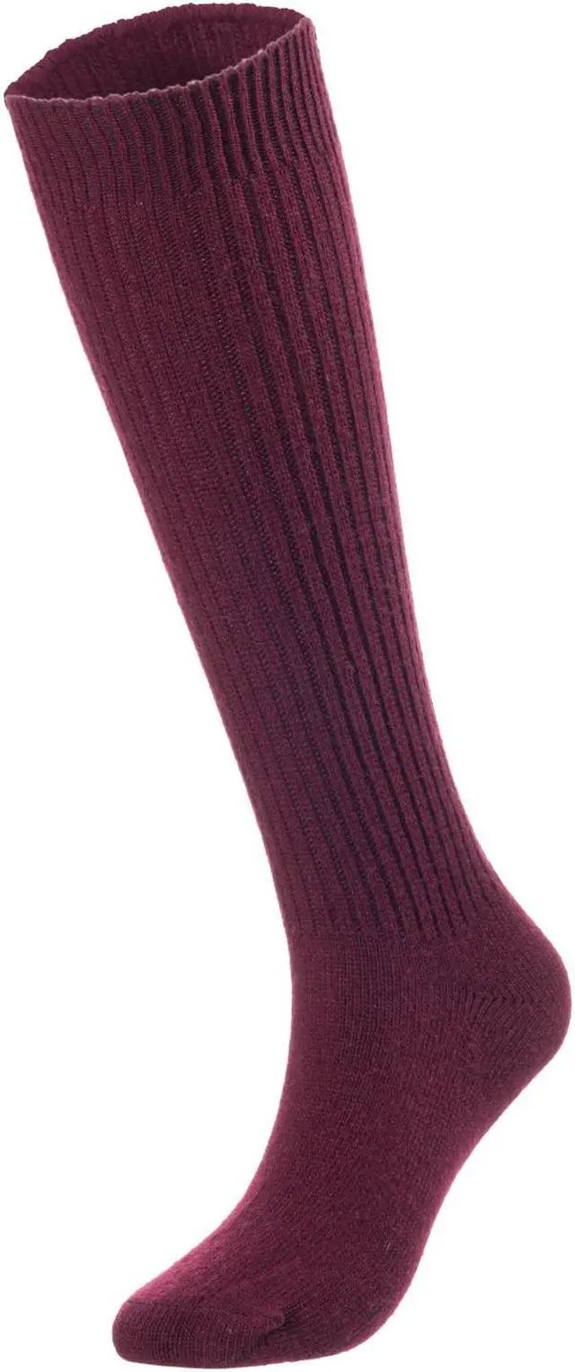 Alt view image 3 of 4 - Lovely Annie Big Girl's & Women's 3 Pairs Exceptional Non slip, Cozy and Cool Knee High Wool Socks ABGFS05 Size 6-9 (Grey, Black, Navy)