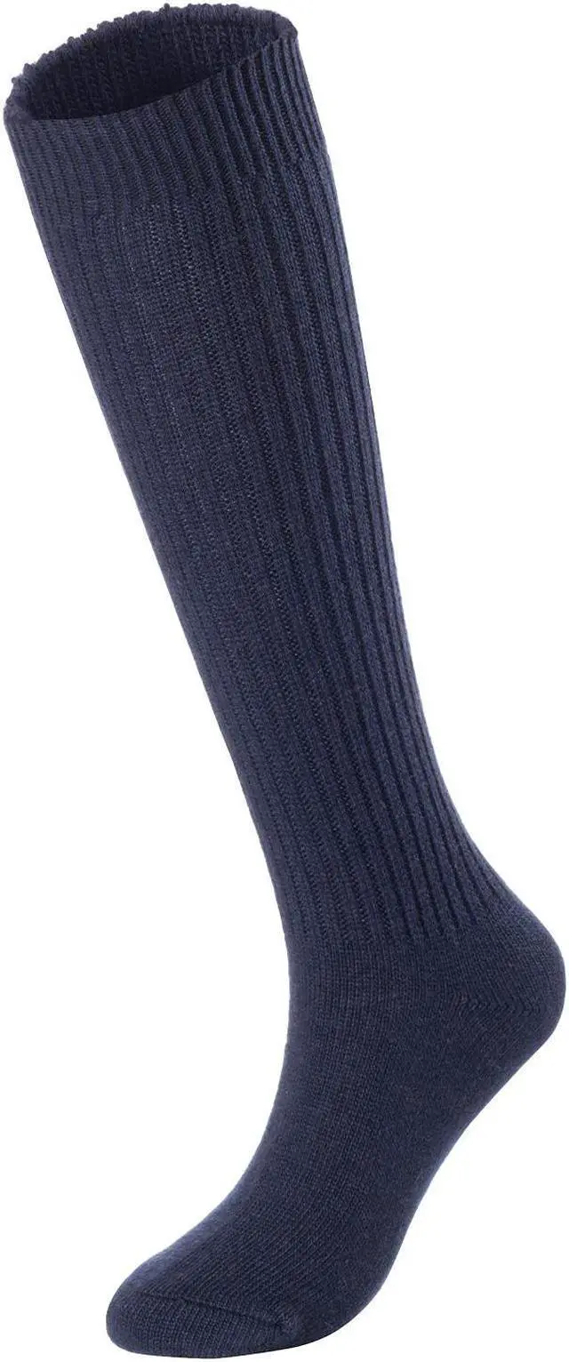 Alt view image 4 of 4 - Lovely Annie Big Girl's & Women's 3 Pairs Exceptional Non slip, Cozy and Cool Knee High Wool Socks ABGFS05 Size 6-9 (Grey, Black, Navy)