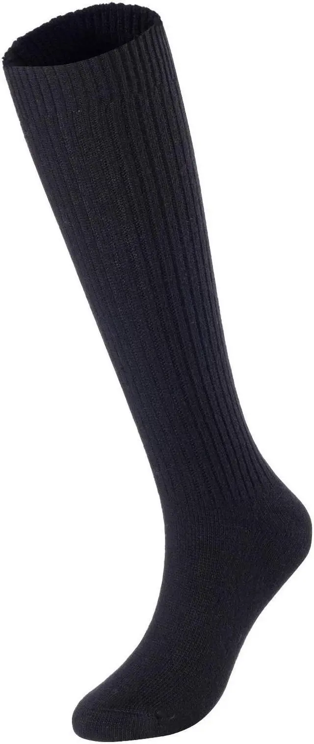 Alt view image 2 of 4 - Lovely Annie Big Girl's & Women's 3 Pairs Exceptional Non slip, Cozy and Cool Knee High Wool Socks ABGFS05 Size 6-9 (Grey, Black, Navy)