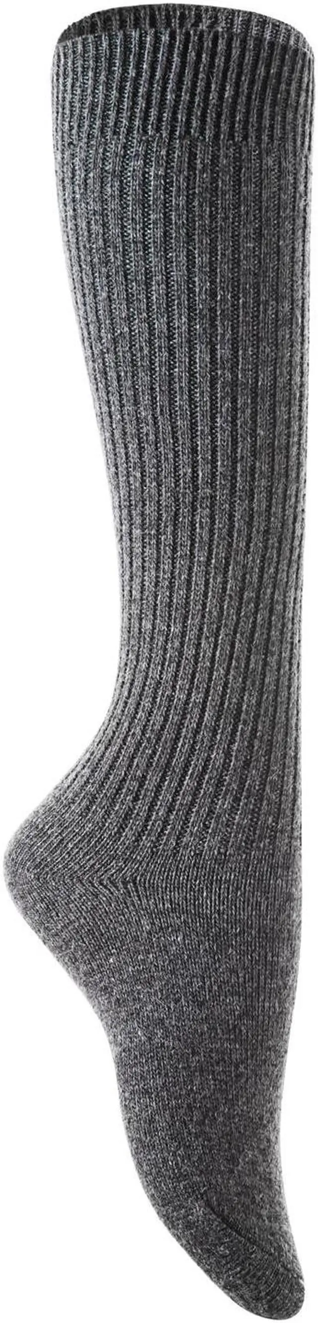 Main image of Lian LifeStyle Women's 1 Pair Exceptional, Non-Slip, Cool and Cozy Knee High Wool Socks LWFS05 Size 6-9 (Grey)