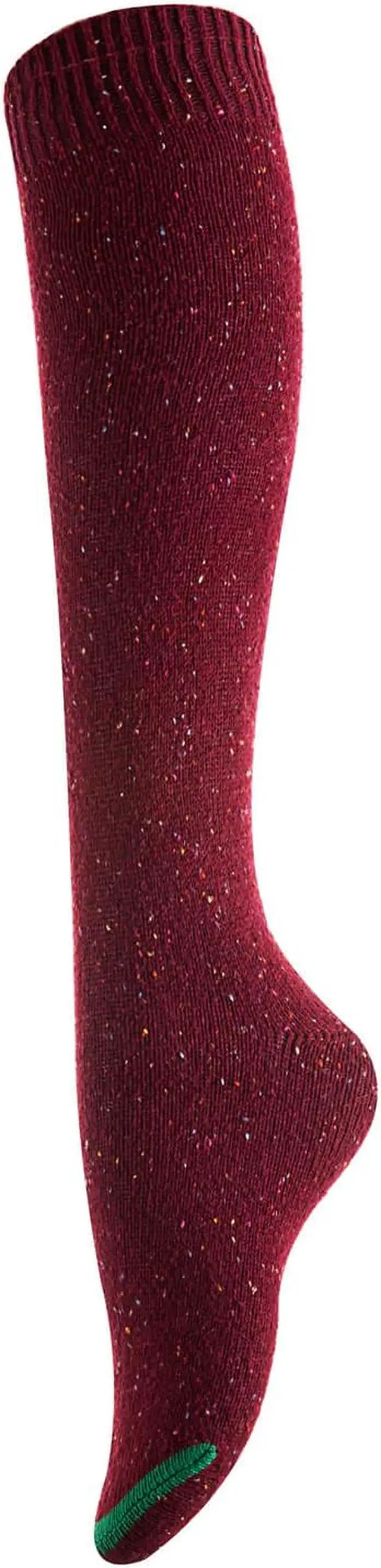 Alt view image 2 of 6 - Lovely Annie Women's 3 Pairs Cute High Knee Cotton Socks, Cozy Fluffy  Fancy with a Wide Color and Size Range Size 7-9 A158212(Wine)
