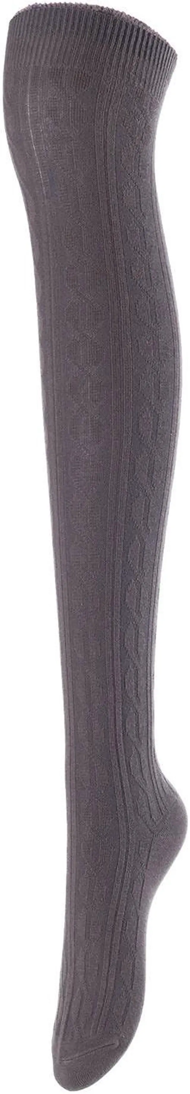 Alt view image 5 of 7 - Lovely Annie Women's 5 Pairs Incredible Durable Super Soft Unique Over Knee High Thigh High Cotton Socks Size 6-9 A1024(Black,Coffee,Grey,DG,Navy)