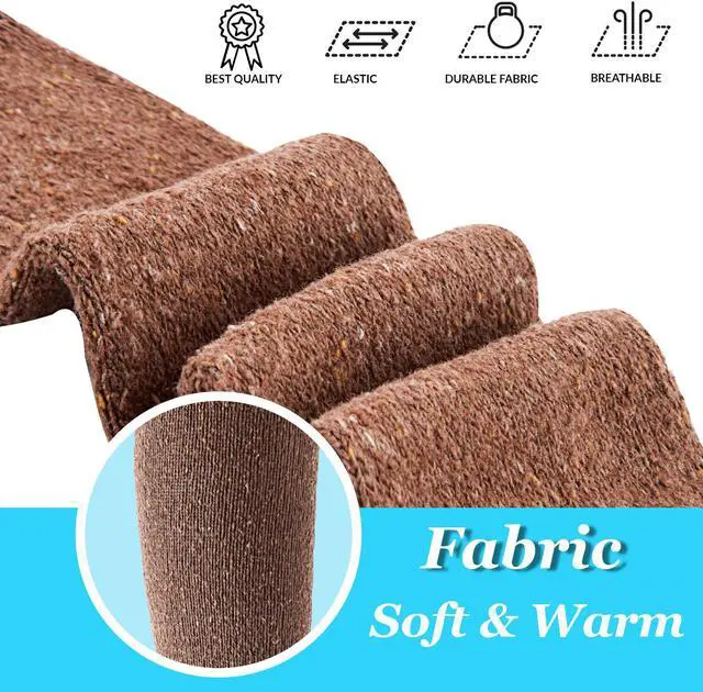 Alt view image 3 of 6 - Women's 4 Pairs Truly Beautiful Comfortable Durable Soft Knee High Cotton Boot Socks M158212 Size 6-9(Coffee)