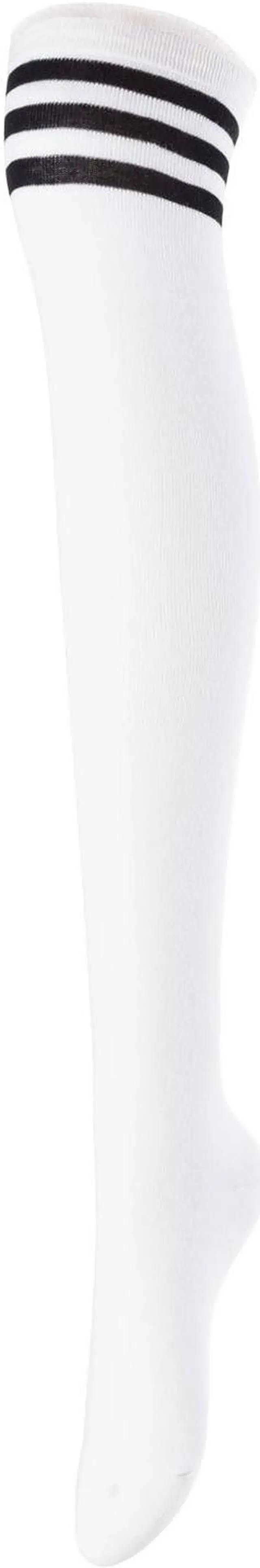 Alt view image 4 of 7 - Lovely Annie Women's 3 Pairs Incredible Durable Super Soft Unique Over Knee High Thigh High Cotton Socks Size 6-9 A1022(Dark Grey, Kakhi, White)