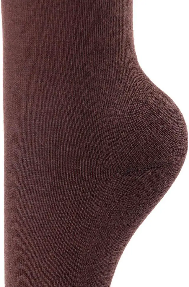 Alt view image 6 of 7 - Lovely Annie Women's 3 Pairs Incredible Durable Super Soft Unique Over Knee High Thigh High Cotton Socks Size 6-9 A1022(Dark Grey, Coffee, Khaki)