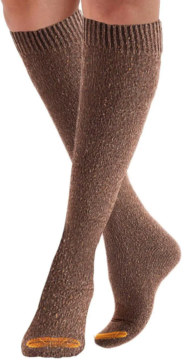 Alt view image 6 of 6 - Women's 4 Pairs Truly Beautiful Comfortable Durable Soft Knee High Cotton Boot Socks M158212 Size 6-9(Coffee)