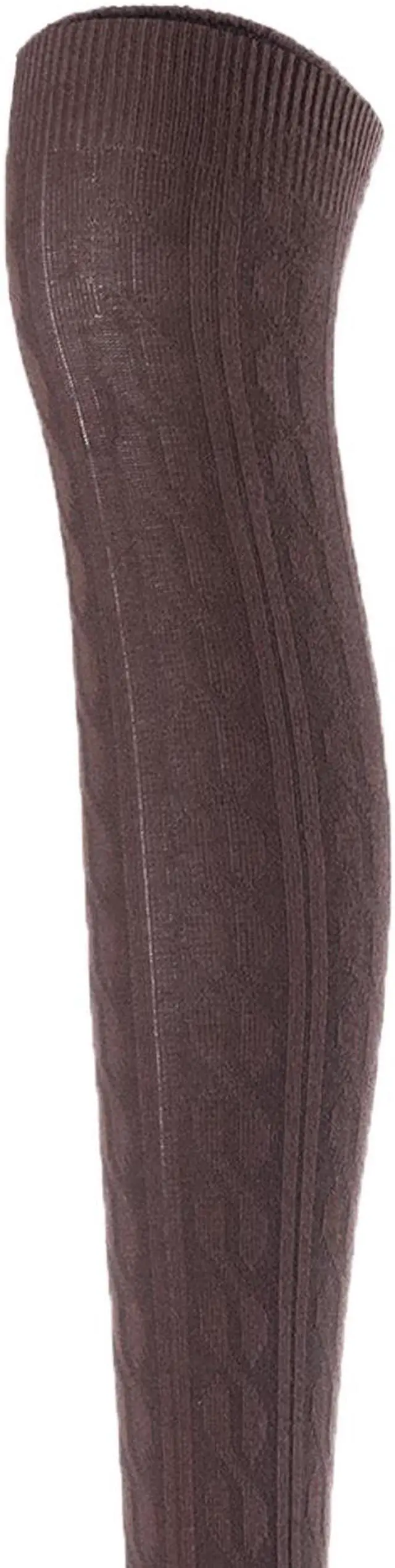 Alt view image 4 of 5 - Lovely Annie Women's 5 Pairs Incredible Durable Super Soft Unique Over Knee High Thigh High Cotton Socks Size 6-9 A1024 (Coffee)