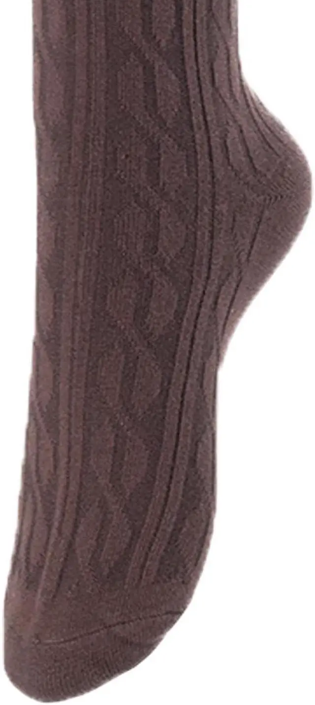 Alt view image 3 of 5 - Lovely Annie Women's 5 Pairs Incredible Durable Super Soft Unique Over Knee High Thigh High Cotton Socks Size 6-9 A1024 (Coffee)
