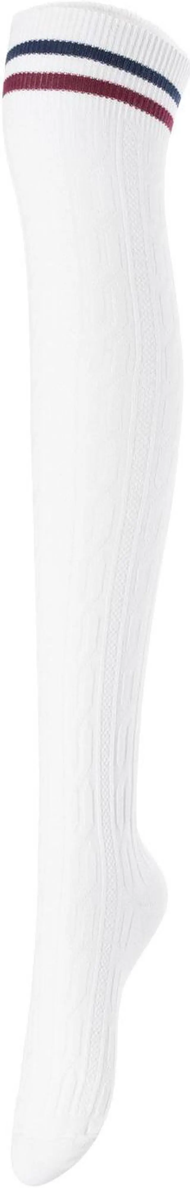 Alt view image 4 of 7 - Lovely Annie Big Girl's Women's 3 Pairs Incredible Durable Super Soft Unique Over Knee High Thigh High Cotton Socks Size 6-9 A1023(DG,Coffee,White)