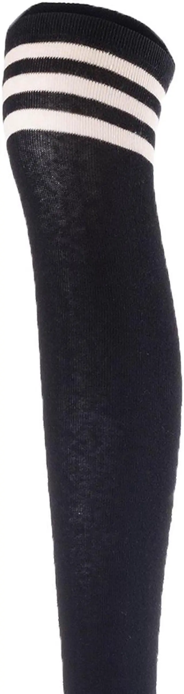Alt view image 7 of 7 - Lovely Annie Women's 5 Pairs Incredible Durable Super Soft Unique Over Knee High Thigh High Cotton Socks Size 6-9 A1022(Black,Coffee,DG,Khaki,Wine)