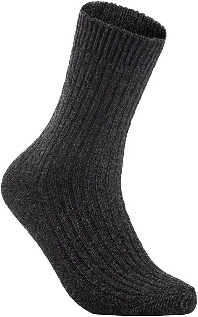Main image of Lian LifeStyle Perfect Fit, Cozy, and Comfortable Men's 1 Pair Wool Crew Socks For Healthy Feet Size 6-9 (Dark Gray)
