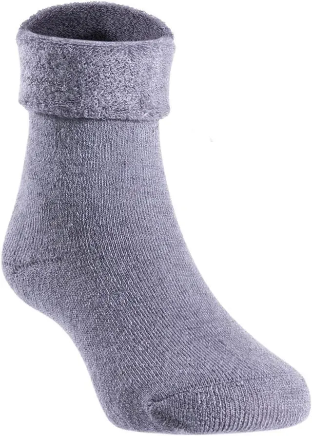 Alt view image 3 of 4 - Lian LifeStyle 3 Pairs Fantastic Children's Wool Crew Socks, Soft, Super Comfortable, Adorable and Durable HRL1801 Size 12M-24M (Blue, Gray, Beige)