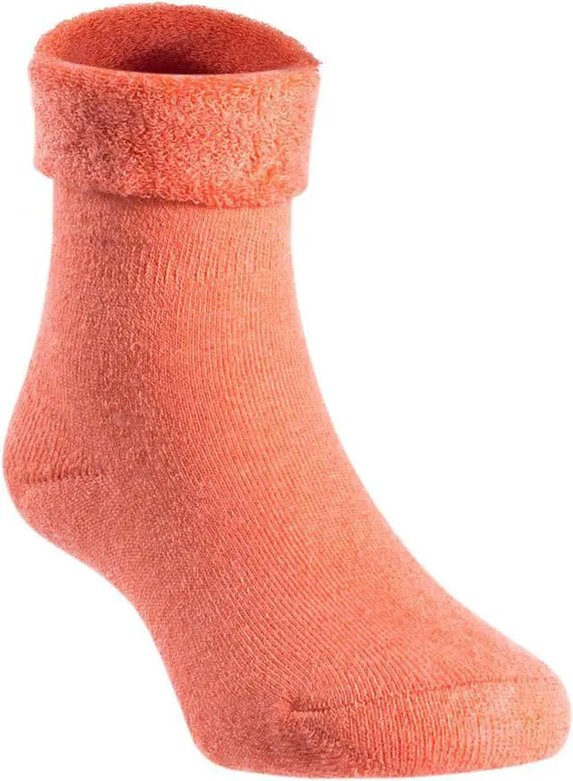 Alt view image 3 of 7 - Lian LifeStyle 6 Pairs Children Wool Crew Socks. Super Comfortable, Soft and Durable HRL1801 Size 6M-12M (Rose, Orange, Red)
