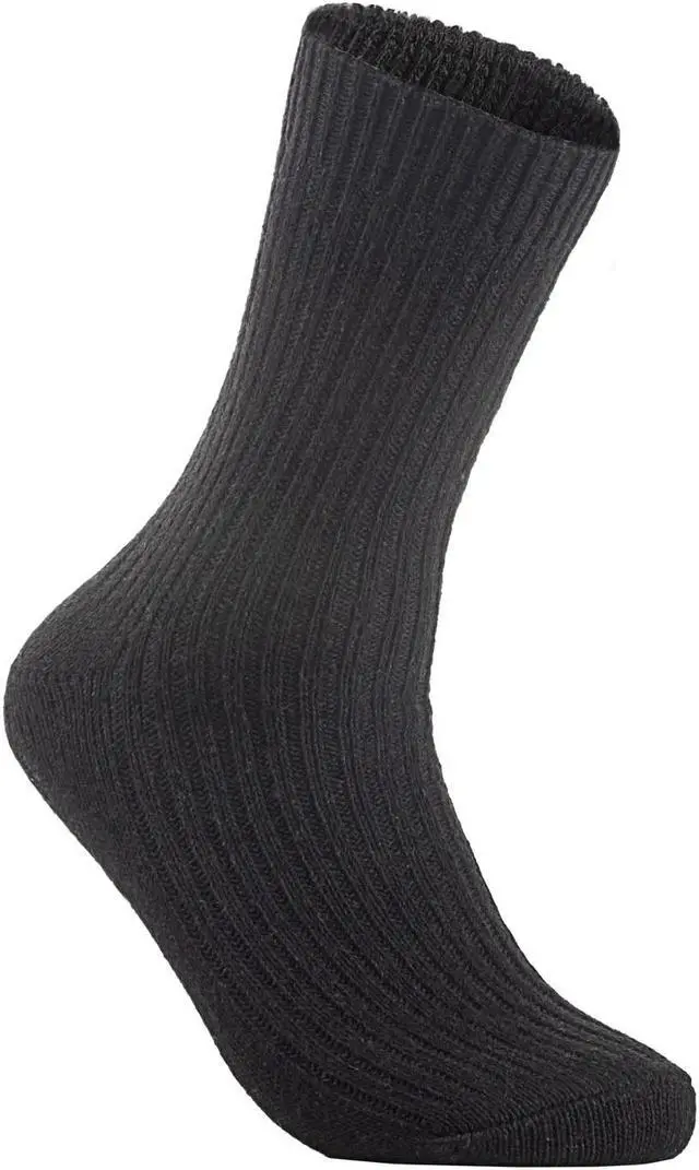 Main image of Lian LifeStyle Perfect Fit, Cozy, and Comfortable Women's 1 Pair Wool Crew Socks For Healthy Feet Size 6-9 (Black)
