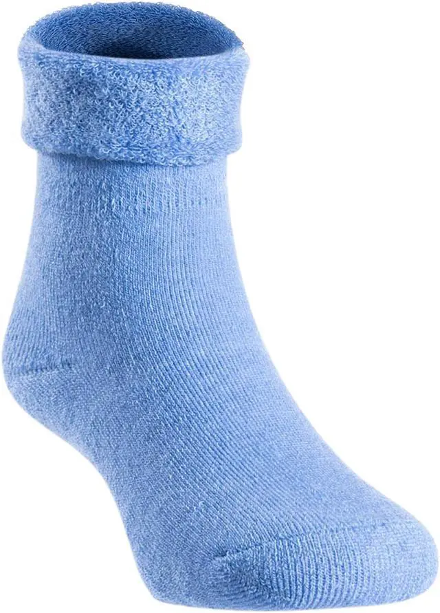 Alt view image 2 of 4 - Lian LifeStyle Boy's 3 Pairs Fascinating Knee High Wool Socks. Resistant, Comfortable and Health Focused 12M-24M (Blue)