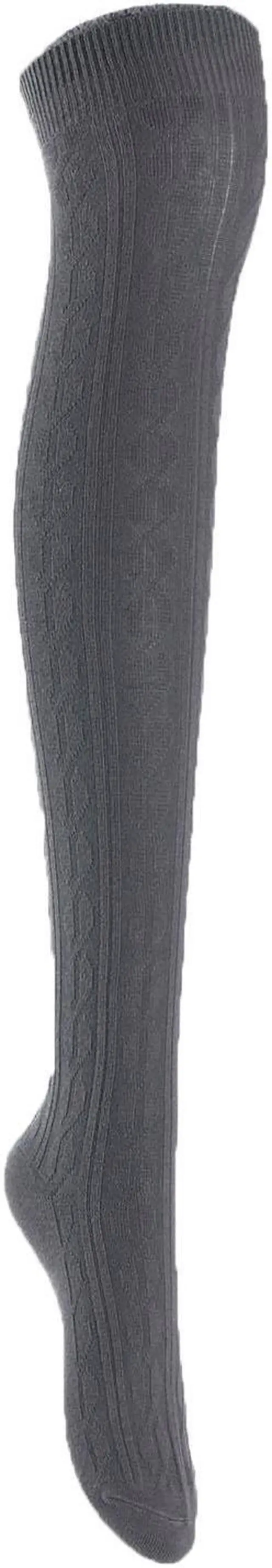 Alt view image 5 of 7 - Lian LifeStyle Women's 3 Pairs Adorable Comfortable Soft Thigh High Over Knee High Cotton Socks Size 6-9 L1024 (Assorted)