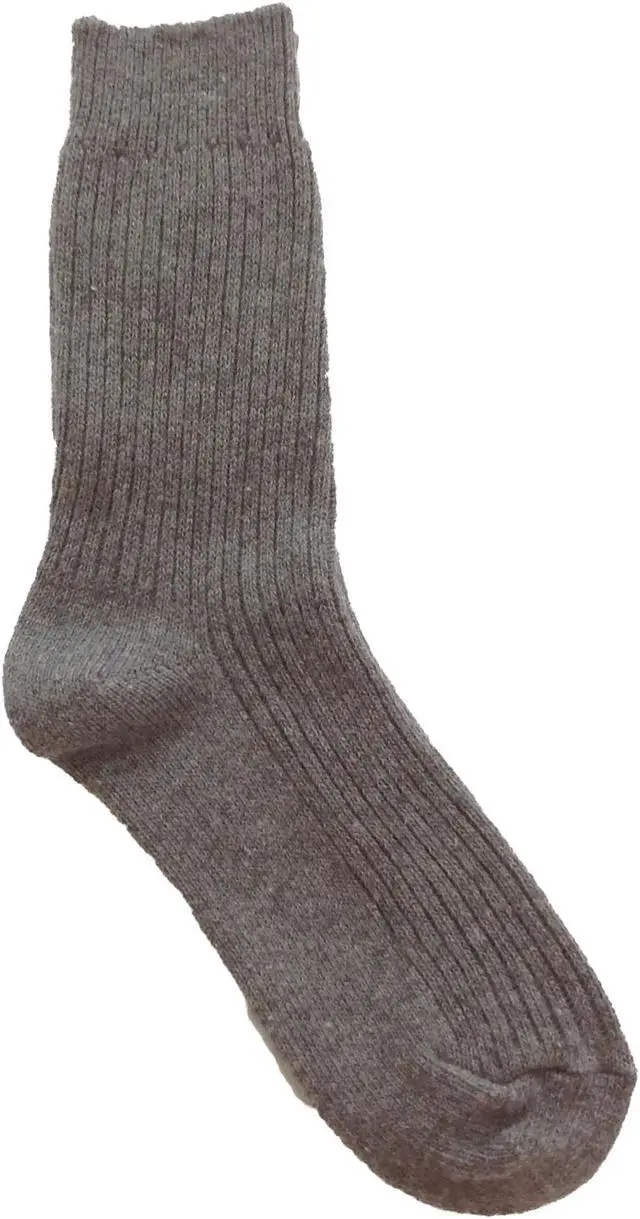 Alt view image 2 of 2 - Lian LifeStyle Men's 1 Pair Ultralight Wool Crew Socks Breathable For All-Season & Weather FS03 Size 6-9(Light Gray)