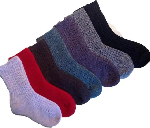 Alt view image 2 of 4 - Lian LifeStyle 6 Pairs Soft, Fantastic, Adorable And Super Comfortable Children's Wool Crew Socks Size 6M-2Y Girl Random Color