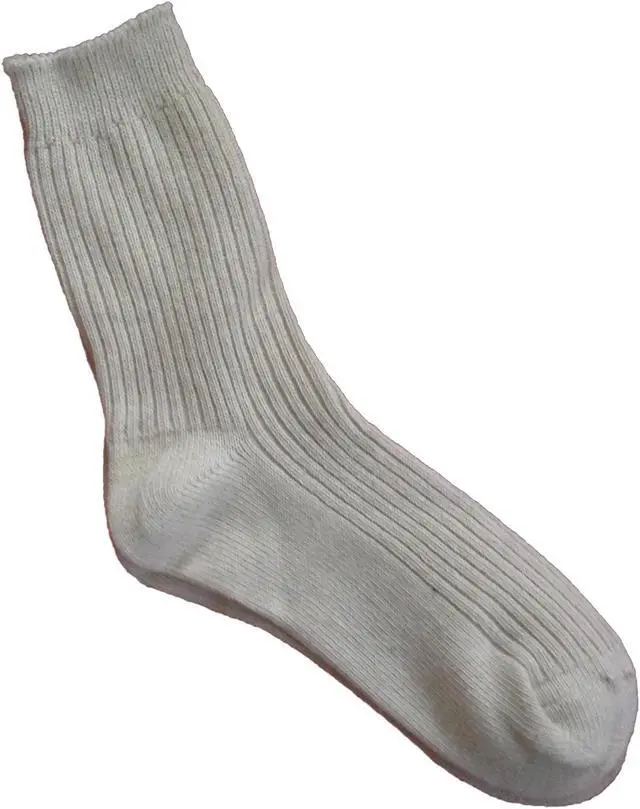 Alt view image 3 of 3 - Lian LifeStyle Women's 1 Pair Perfect Fit Wool Crew Socks For Healthy Feet. Cozy, Cute, And Comfortable with a Wide Range of Colors Size 6-9(Beige)