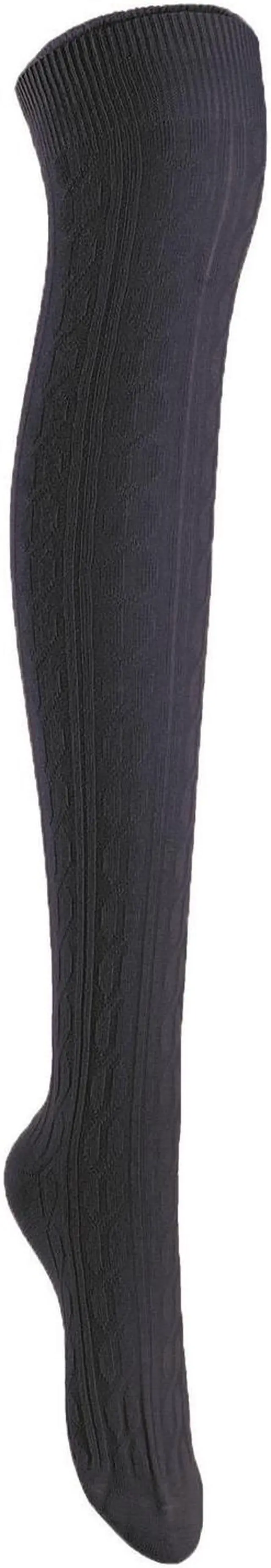 Alt view image 6 of 7 - Lian LifeStyle Women's 5 Pairs Adorable Comfortable Soft Thigh High Over Knee High Cotton Socks Size 6-9 L1024(Coffee,Beige,Wine,DG,Navy)