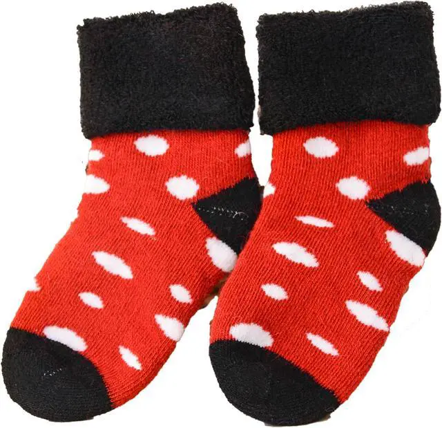 Alt view image 4 of 4 - Lian LifeStyle Children 4 Pairs Cool & Fun Viscose Kids Socks. Soft, Warm & Breathable w/ Anti Slip Great for All Sports Boy 0Y-1Y Random Color
