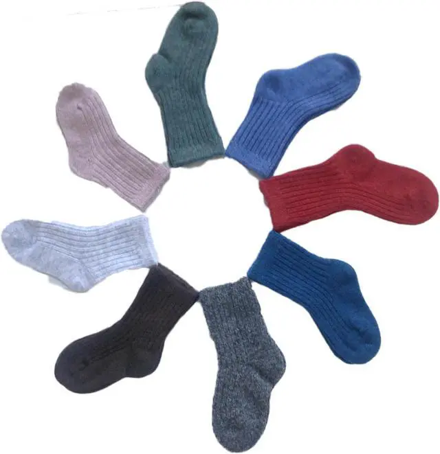 Alt view image 3 of 4 - Lian LifeStyle 6 Pairs Soft, Fantastic, Adorable And Super Comfortable Children's Wool Crew Socks Size 6M-2Y Girl Random Color