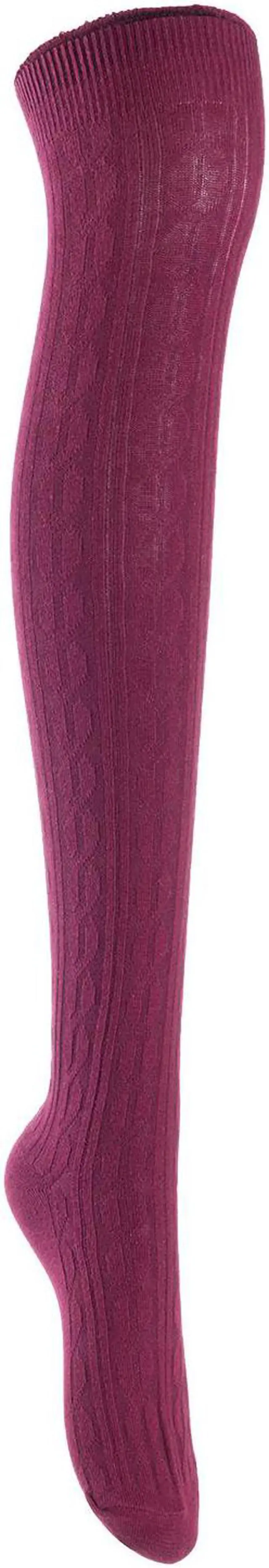 Alt view image 6 of 7 - Lian LifeStyle Women's 5 Pairs Adorable Comfortable Soft Thigh High Over Knee High Cotton Socks Size 6-9 L1024(Assorted)