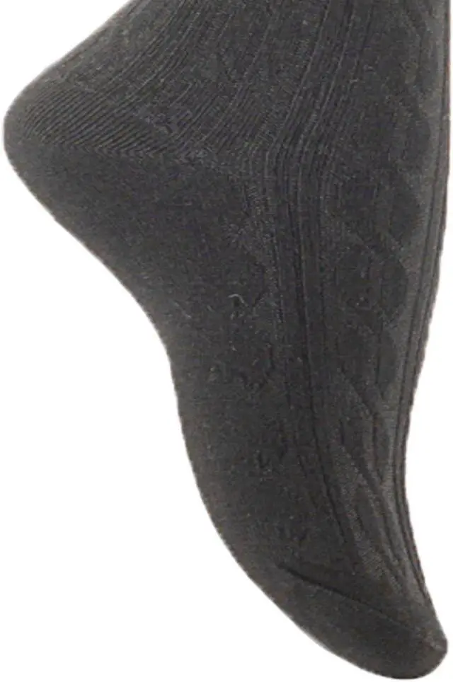 Alt view image 3 of 5 - Lian LifeStyle Women's 5 Pairs Adorable Comfortable Soft Thigh High Over Knee High Cotton Socks Size 6-9 L1024 (Black)