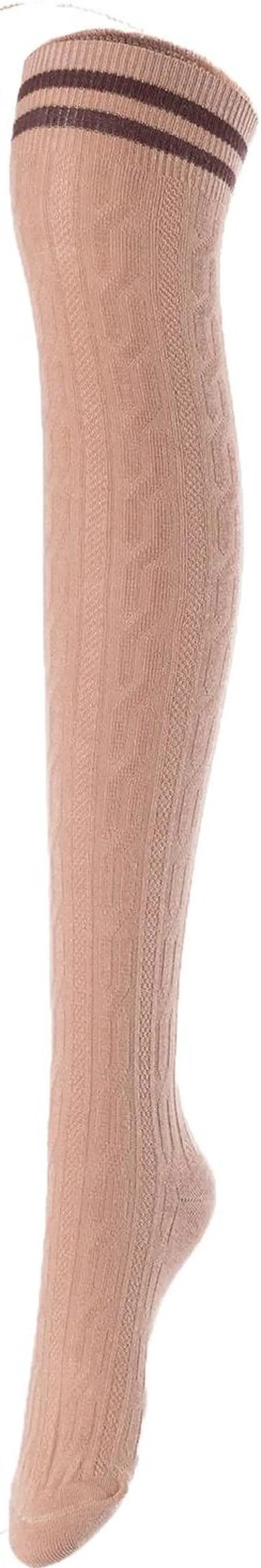 Alt view image 4 of 7 - Meso Women's Big Girl's 4 Pairs Splendid Knee High Cotton Socks, Strong yet Soft, Cozy and Stylish Size 6-9 M1023 (Dark Grey, Coffee, Khaki, White)