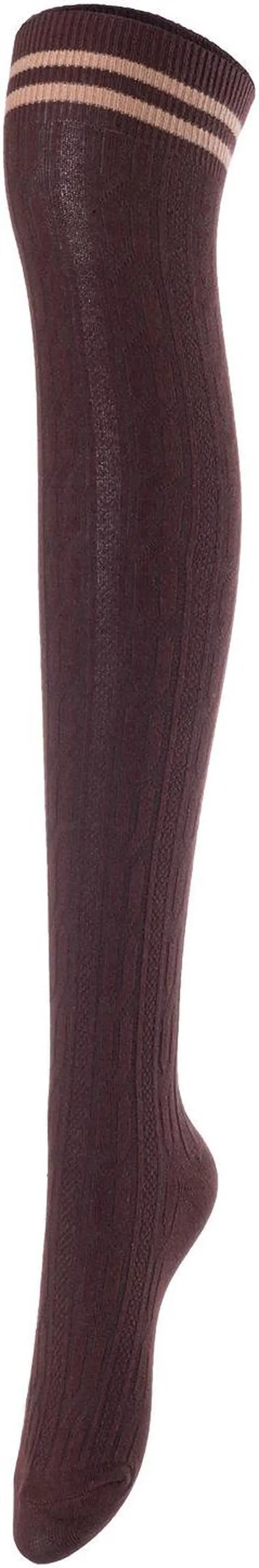 Alt view image 3 of 7 - Meso Women's Big Girl's 4 Pairs Splendid Knee High Cotton Socks, Strong yet Soft, Cozy and Stylish Size 6-9 M1023 (Dark Grey, Coffee, Khaki, White)