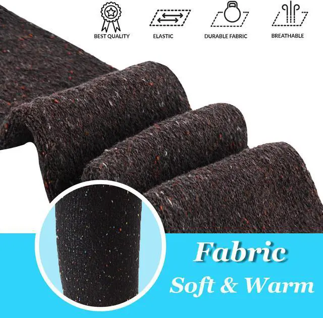 Alt view image 6 of 7 - Lian LifeStyle Women's 4 Pairs Awesome Breathable Fancy and Cozy Knee High Cotton Boot Socks Size 6-9 (4 Wine)