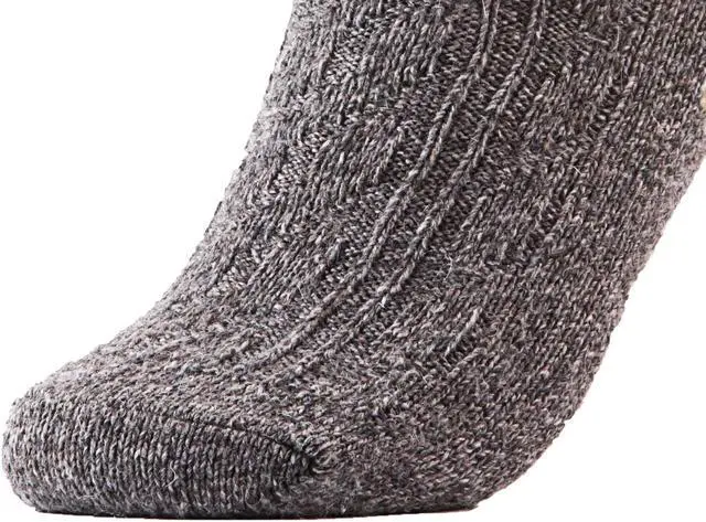 Alt view image 3 of 5 - Women's 4 Pairs Extra Comfortable Cozy Wool Crew Socks. Sweat Absorbent Great Activewear for Fun Sports Size 6-9 HR1613(Black)