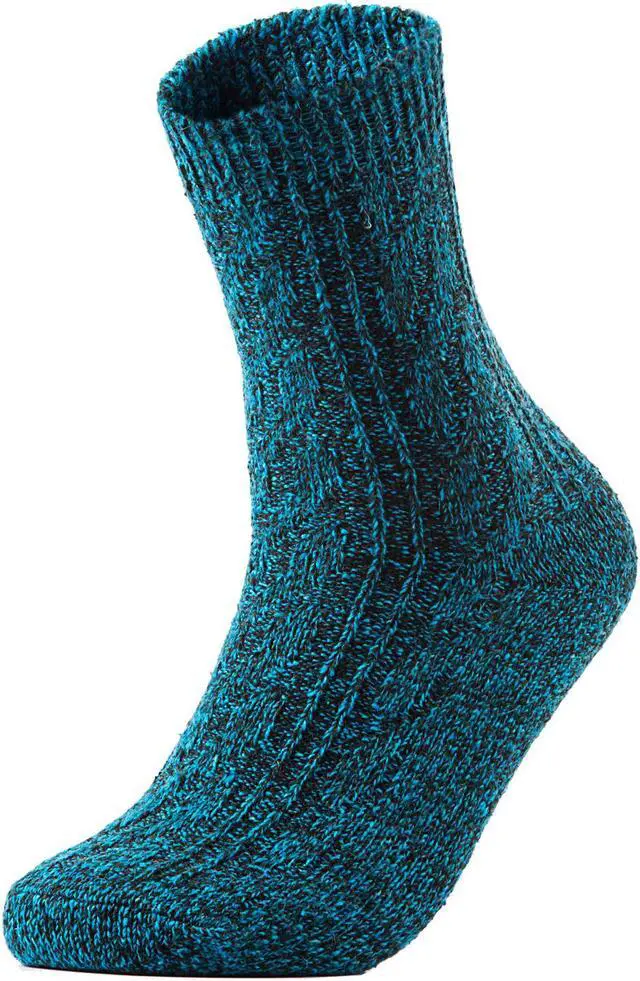 Alt view image 6 of 7 - AATMart Women's 7 Pairs Wool Blend Crew Socks. Outstanding Quality Ideal for the Cold Winter Weather Size 6-9 HR1613 (Assorted)