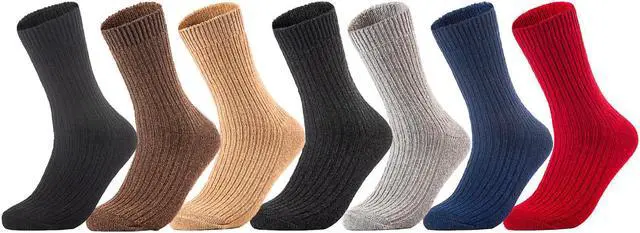 Main image of Meso Women's Big Girl's 4 Pairs Comfortable Gorgeous Durable & Breathable Wool Crew Socks for Daily Use FS03 Medium (Assorted)