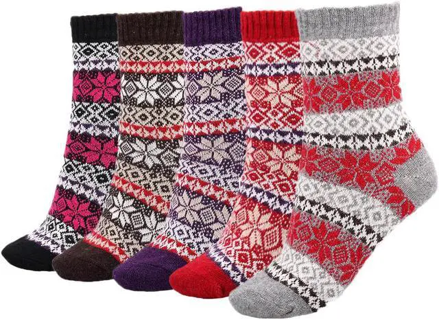 Main image of Meso Women's 5 Pairs Ultralight Breathable Maple Leaf Wool Blend Crew Socks- Sweat Absorbent, Cozy & Extra Comfortable Size 6-9