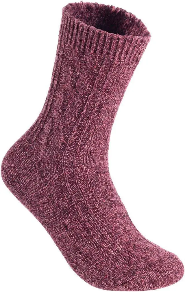 Alt view image 6 of 7 - Women's 7 Pairs Extra Comfortable Cozy Wool Crew Socks. Sweat Absorbent Great Activewear for Fun Sports Size 6-9 HR1613 Random