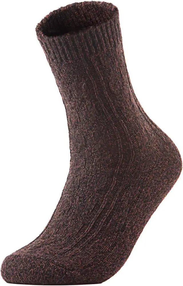 Alt view image 7 of 7 - AATMart Women's 7 Pairs Wool Blend Crew Socks. Outstanding Quality Ideal for the Cold Winter Weather Size 6-9 HR1613 (Assorted)