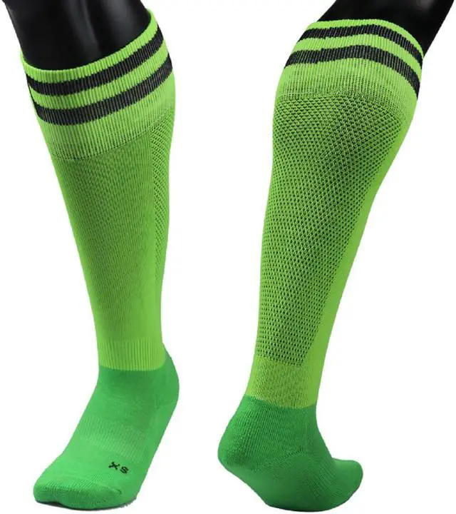 Main image of Meso Men's 2 Pairs Extremely Durable Knee High Sports Socks - Fitness & Workout Clothing, Gym, Gear or Fashion Socks XL003 Size M(Green)
