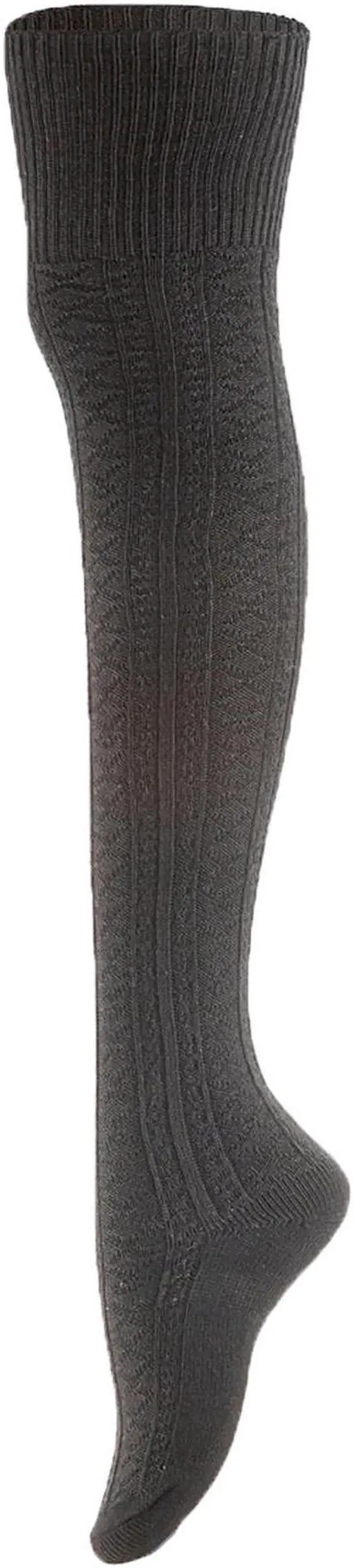 Alt view image 4 of 7 - Meso Big Girl'sWomen's 3 Pairs Awesome Thigh High Cotton Socks, Comfortable, Soft and Super Durable Size 6-9 M1025-06 (Grey, Dark Grey, Black)