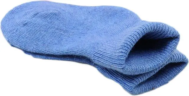 Alt view image 3 of 3 - Meso 6 Pairs Unisex Stretchy Wool Socks for Kids | All-Season Children’s Sturdy and Thermal Toddler Socks Plain CGF Size 0M-1Y (Blue, Gray, Navy)