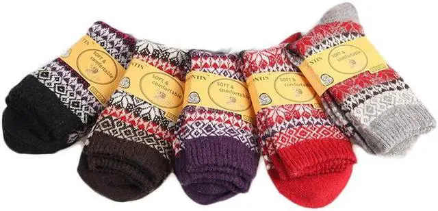 Alt view image 3 of 4 - Meso Women's 5 Pairs Ultralight Breathable Maple Leaf Wool Blend Crew Socks- Sweat Absorbent, Cozy & Extra Comfortable Size 6-9