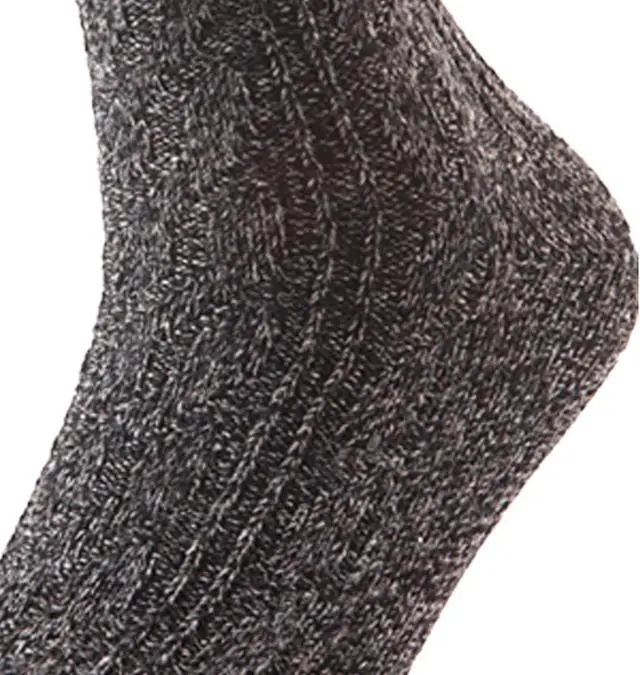 Alt view image 4 of 5 - AATMart Women's 4 Pairs Wool Blend Crew Socks. Outstanding Quality Ideal for the Cold Winter Weather Size 6-9 HR1613 (Dark Grey)