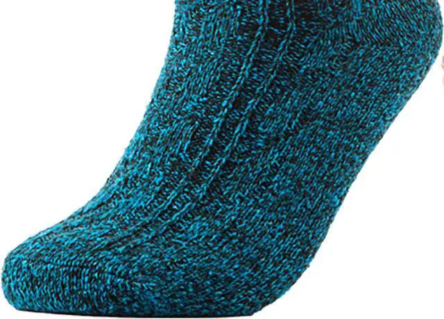 Alt view image 3 of 5 - AATMart Women's 4 Pairs Wool Blend Crew Socks. Outstanding Quality Ideal for the Cold Winter Weather Size 6-9 HR1613 (Blue)