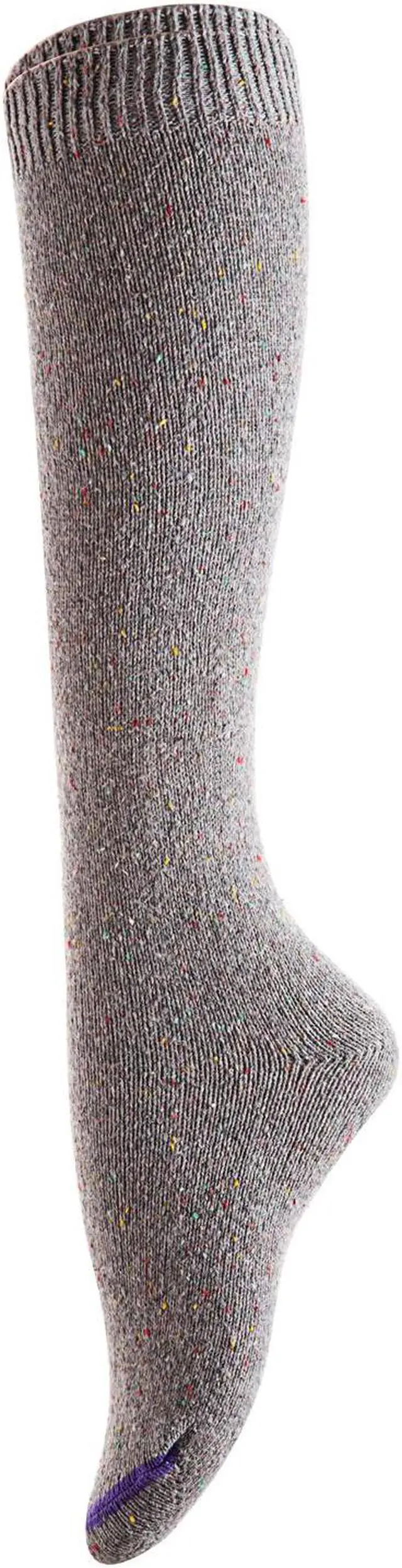 Alt view image 4 of 7 - Lian LifeStyle Women's 4 Pairs Awesome Breathable Fancy and Cozy Knee High Cotton Boot Socks Size 6-9 (4 Wine)