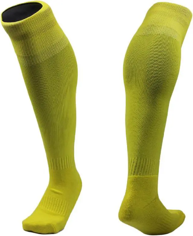 Main image of Meso Girl's 1 Pair Ultra Comfortable Lightweight and Breathable Knee High Sports Crew Socks - High Quality Performance Sports Long Socks Size XS Yellow