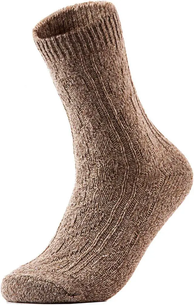 Alt view image 5 of 7 - AATMart Women's 7 Pairs Wool Blend Crew Socks. Outstanding Quality Ideal for the Cold Winter Weather Size 6-9 HR1613 (Assorted)