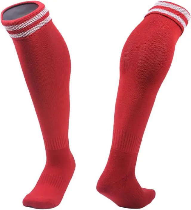 Alt view image 2 of 6 - Meso Boy's 1 Pair Ultra Comfortable Lightweight and Breathable Knee High Sports Crew Socks - High Quality Performance Sports Long Socks Size S Red