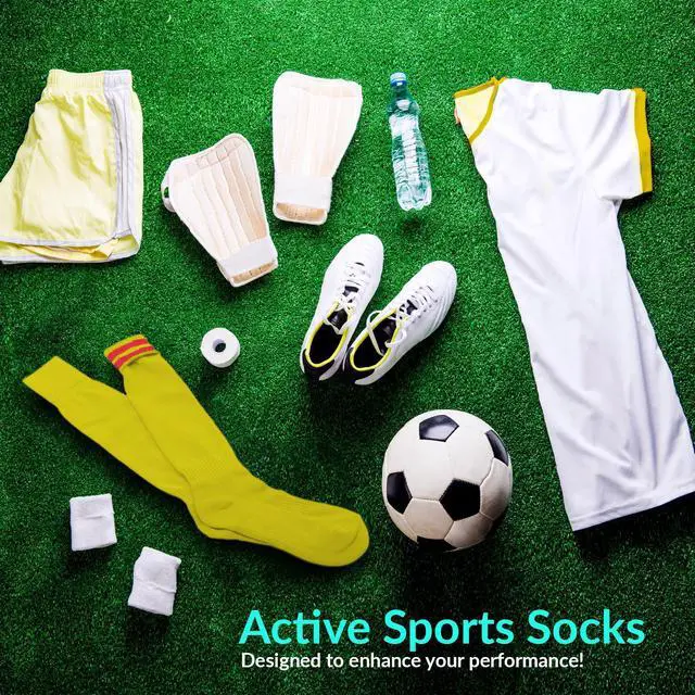 Alt view image 5 of 6 - Meso Girl's 1 Pair Ultra Comfortable Lightweight and Breathable Knee High Sports Crew Socks - High Quality Performance Sports Long Socks Size XS Yellow