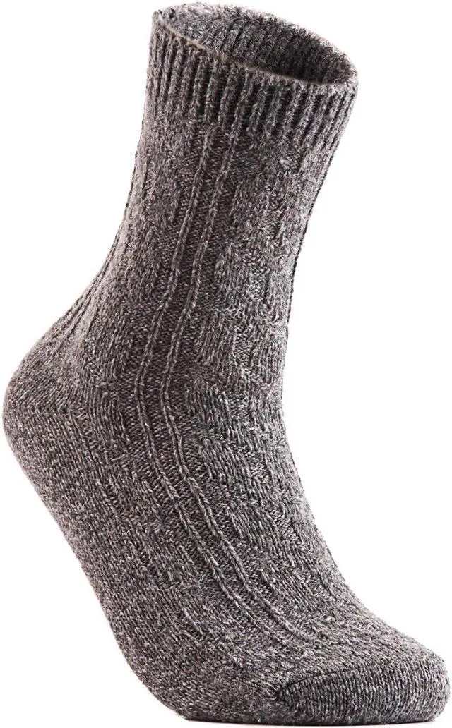Alt view image 2 of 7 - Women's 7 Pairs Extra Comfortable Cozy Wool Crew Socks. Sweat Absorbent Great Activewear for Fun Sports Size 6-9 HR1613 Random